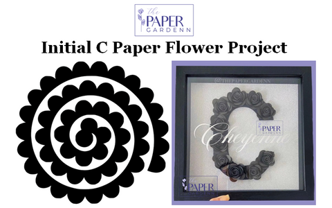 Initial C Paper Flower Template Project
