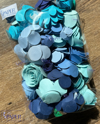 Blue Paper Flowers