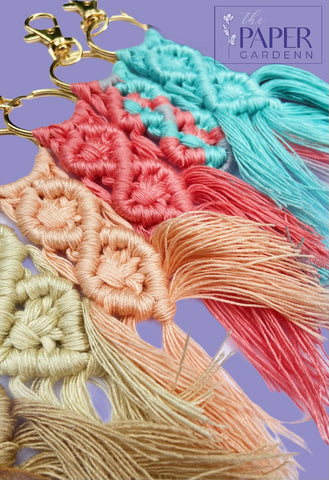 Mix & Match [2 Braided Macramé Keychains with Acrylic Name Plate Option]
