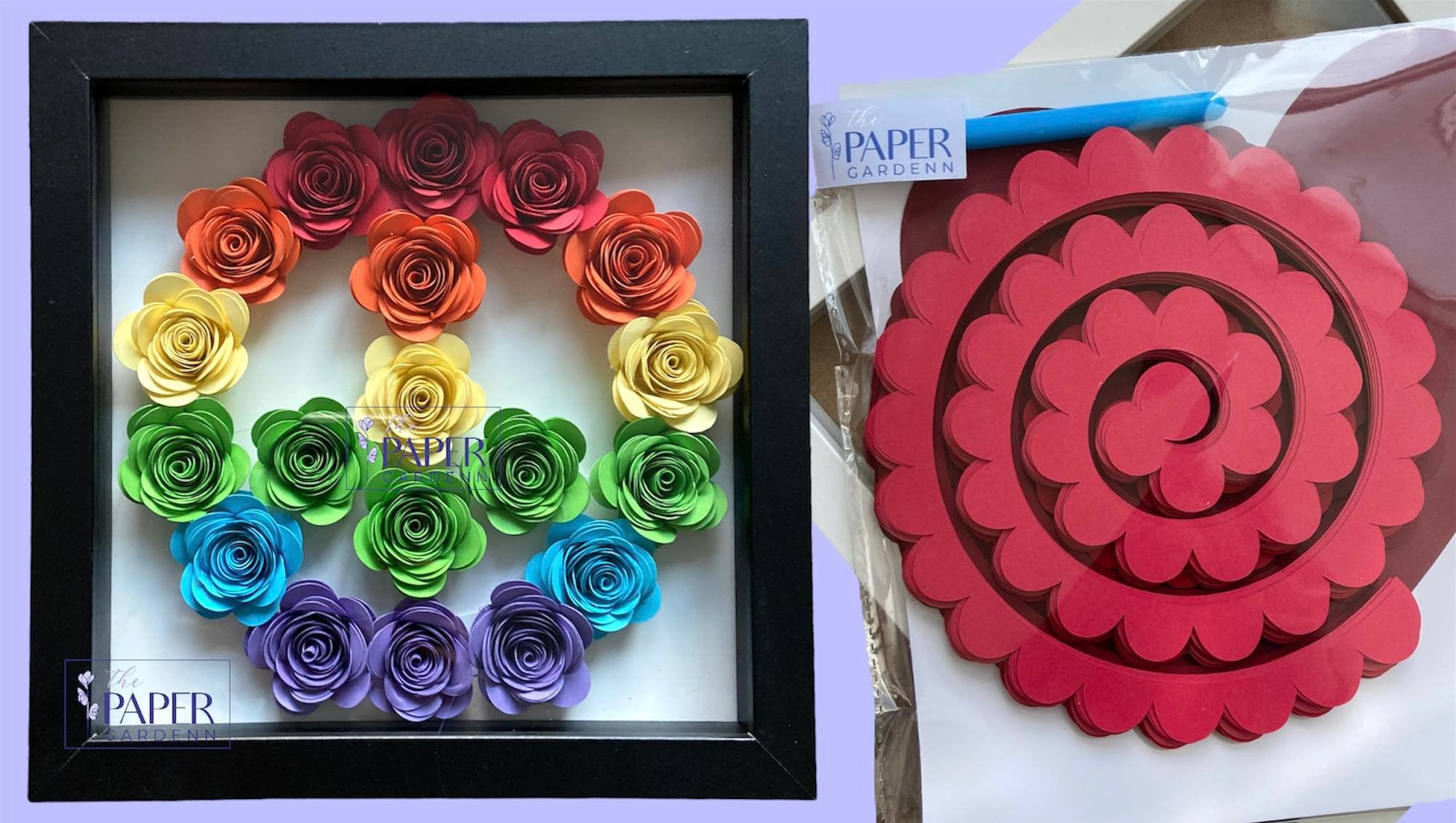 DIY Paper Flower Kit [8x8" Peace Sign]