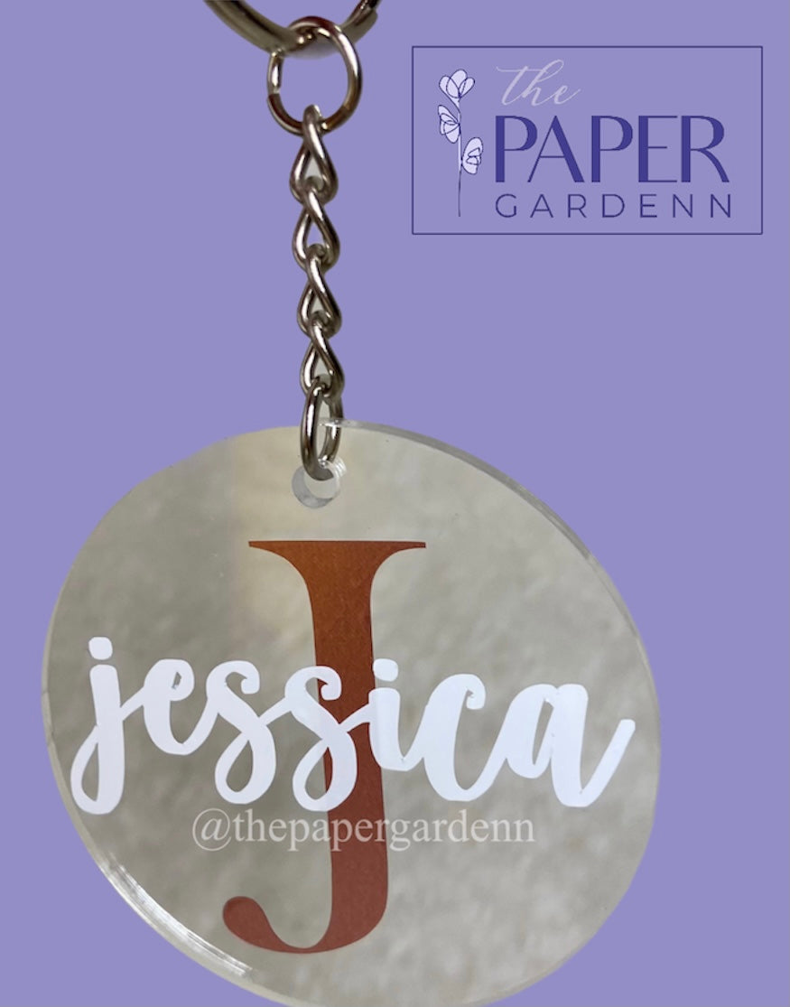 Initial Acrylic Keychain - Personalized