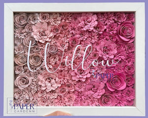 Pink Garden Shadowbox Frame