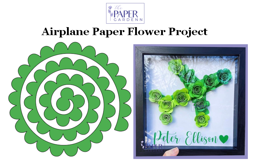 Airplane Paper Flower Template Project