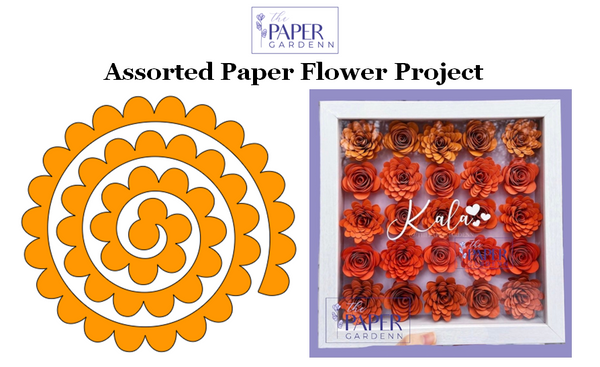 Assorted Paper Flower Template Project