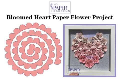 Bloomed Heart Paper Flower Template Project
