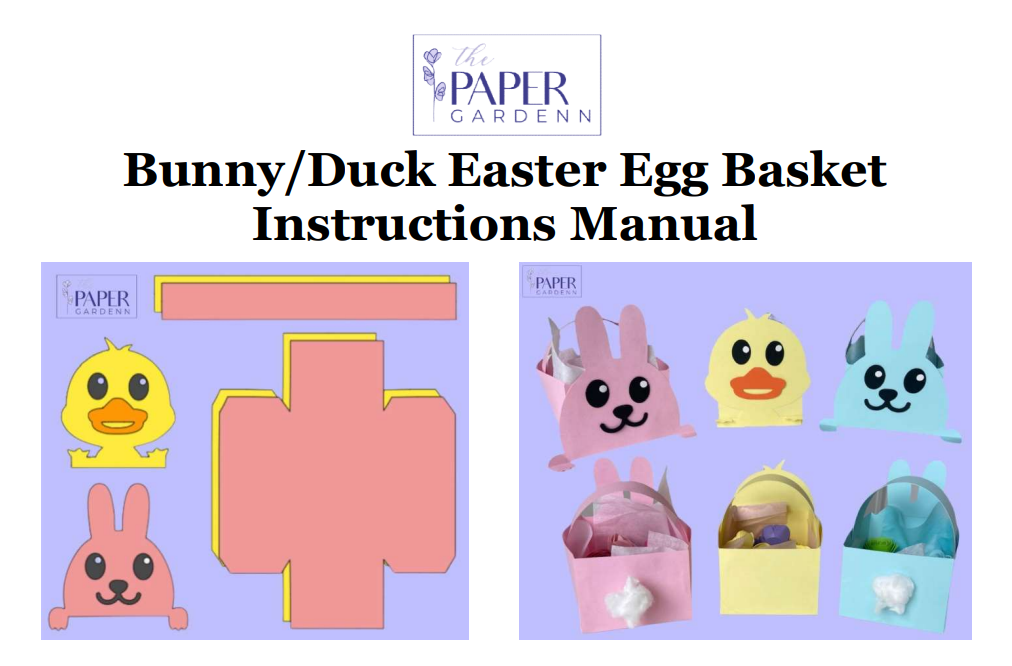 Easter Egg Bunny/Duck Basket Template