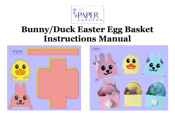 Easter Egg Bunny/Duck Basket Template