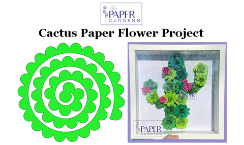 Cactus Paper Flower Template Project