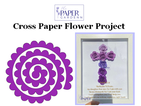 Cross Paper Flower Template Project