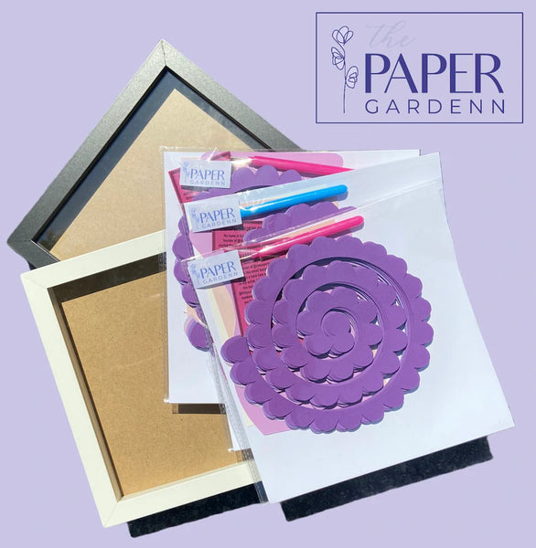 DIY Paper Flower Crafting Kit [8x8" Rosebud Heart]