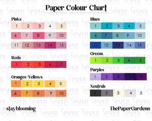 Singer Paper Color Code Paper Colour Chart & Vinyl Colour Chart – thepapergardenn