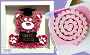 DIY Paper Flower Kit [8x8" Teddy Bear]