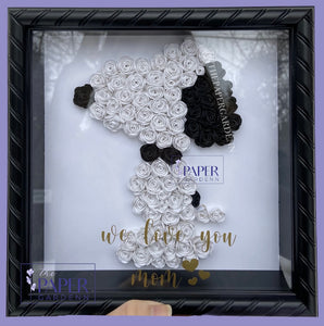 Snoopy Paper Flower Shadow Box Fathers Day Birthday