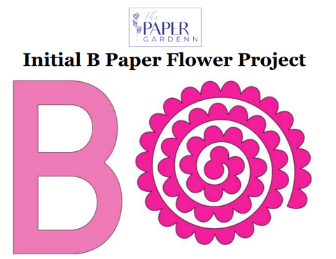 Initial B Paper Flower Template Project