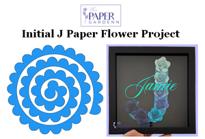 Initial J Paper Flower Template Project