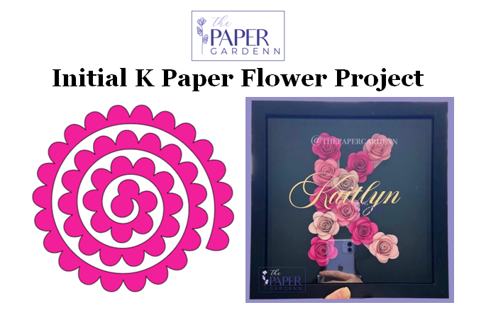 Initial K Paper Flower Template Project