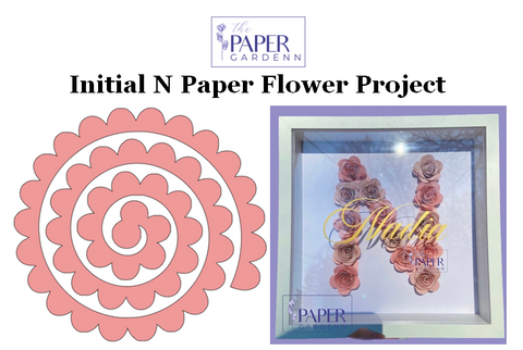 Initial N Paper Flower Template Project