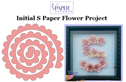 Initial S Paper Flower Template Project