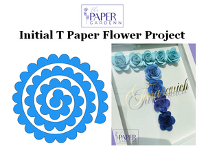 Initial T Paper Flower Template Project