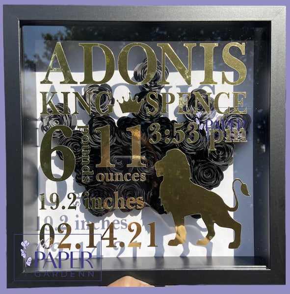 Ombré Crown Shadowbox Frame