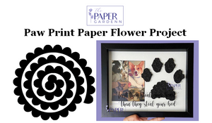 Paw Print Paper Flower Template Project