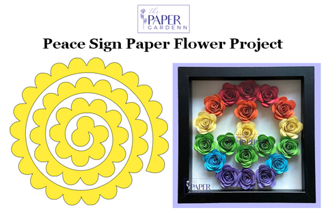 Peace Sign Paper Flower Template Project