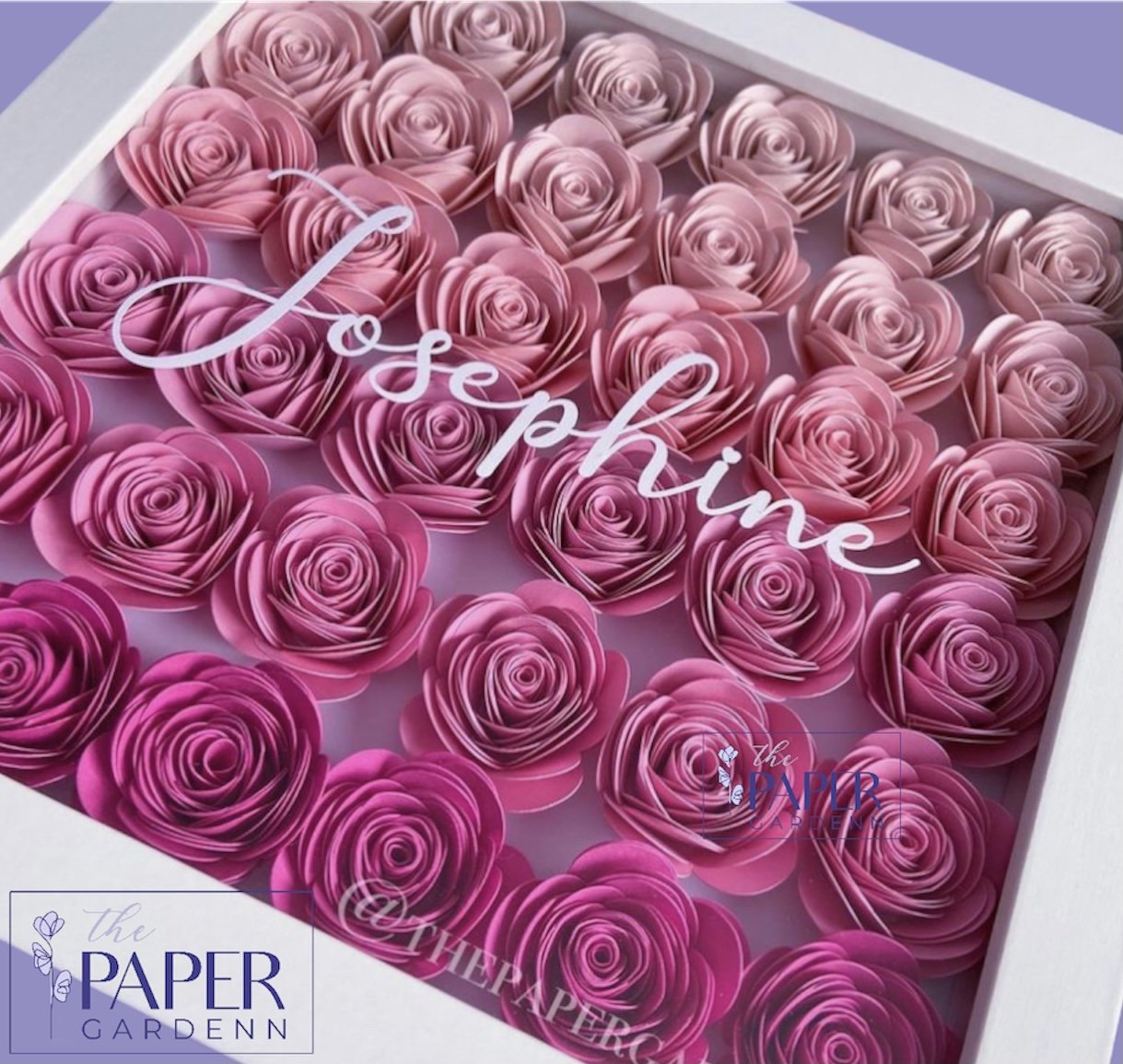 Pink Rosebud Shadowbox Frame