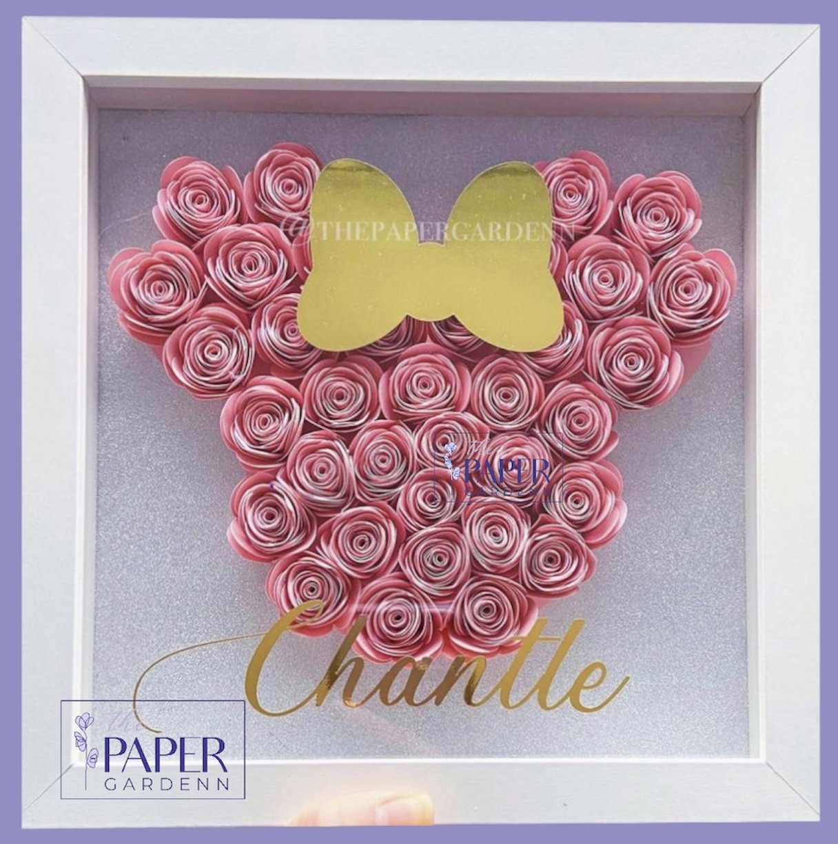 Solid Minnie Mouse Shadowbox Frame
