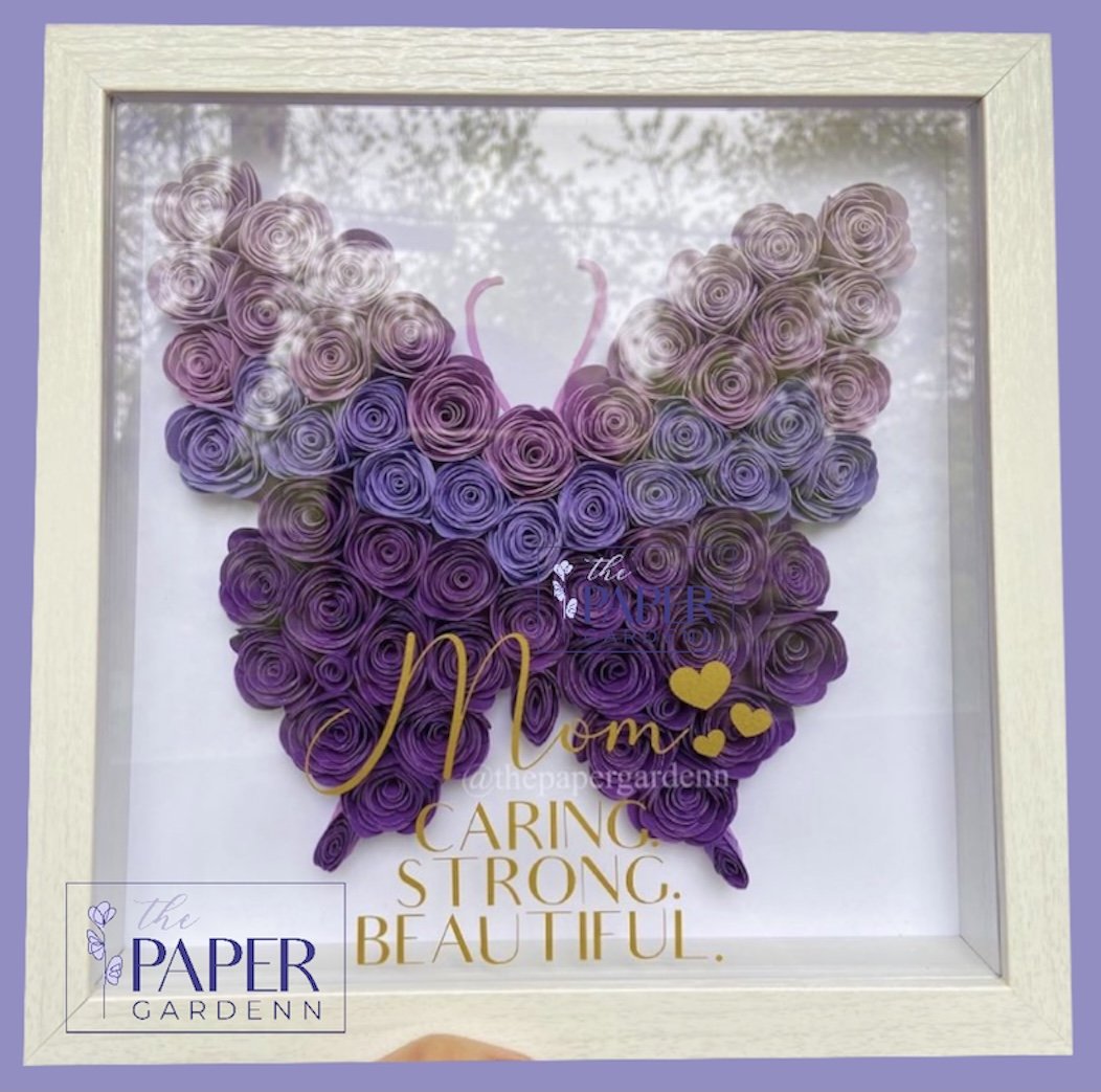 Ombré Butterfly Shadowbox Frame