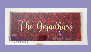Red Bloomed Rose Shadowbox Frame