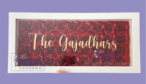 Red Bloomed Rose Shadowbox Frame