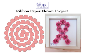 Ribbon Paper Flower Template Project