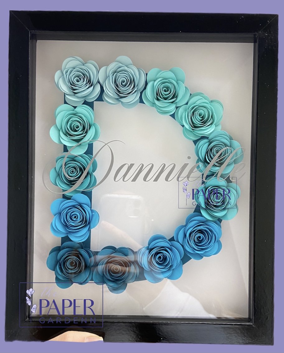 Paper Flower Rose Initial D Shadowbox Frame [Initial D]