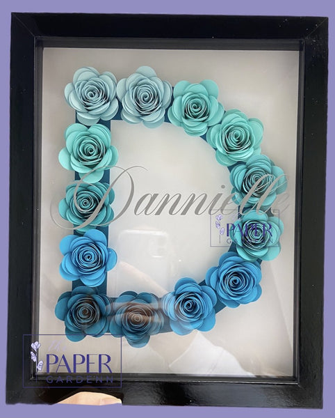 Paper Flower Rose Initial D Shadowbox Frame [Initial D]
