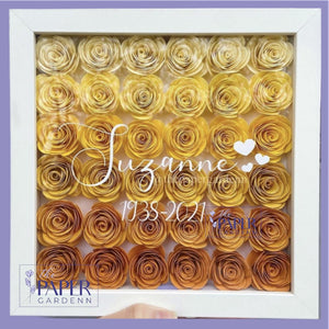 Yellow Rosebud Shadowbox Frame